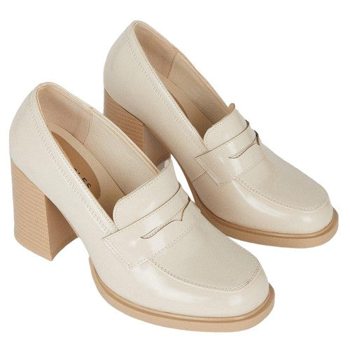 Front - Principles Womens/Ladies Lark Penny Strap High Heel Loafers