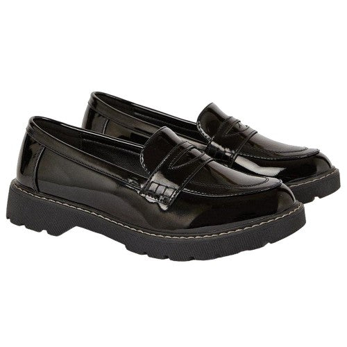 Front - Dorothy Perkins Womens/Ladies Lucy Patent PU Slip-on Loafers