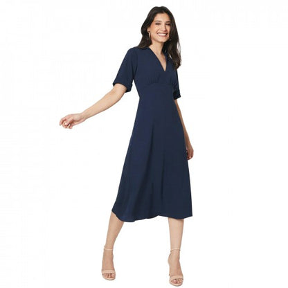 Front - Dorothy Perkins Womens/Ladies Collared 3/4 Sleeve Midi Dress