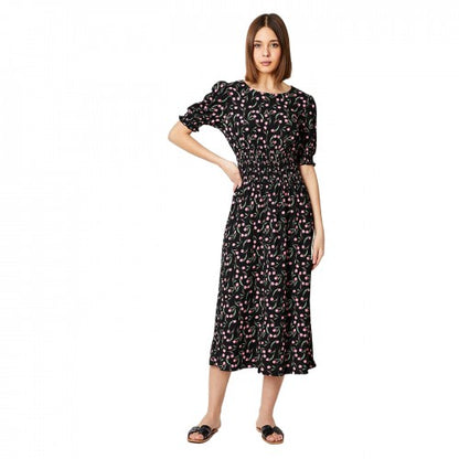 Front - Dorothy Perkins Womens/Ladies Tulip Shirred Waist Midi Dress
