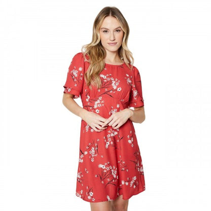 Front - Dorothy Perkins Womens/Ladies Floral Flutter Mini Dress
