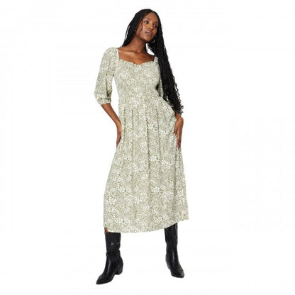 Front - Dorothy Perkins Womens/Ladies Floral Bodice Midi Dress