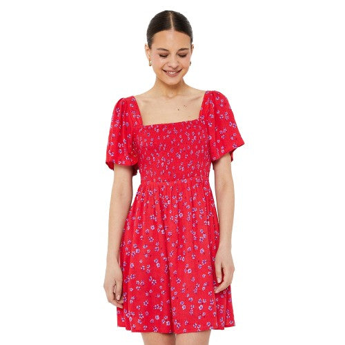 Front - Dorothy Perkins Womens/Ladies Ditsy Print Shirred Flutter Mini Dress