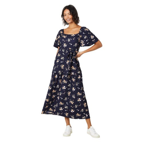Front - Dorothy Perkins Womens/Ladies Ditsy Print Flutter Midi Dress