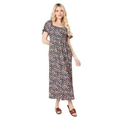 Front - Dorothy Perkins Womens/Ladies Ditsy Print Flutter Midi Dress