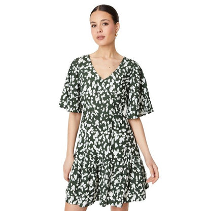Front - Dorothy Perkins Womens/Ladies Abstract Tiered Frill Mini Dress