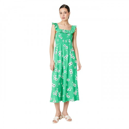Front - Dorothy Perkins Womens/Ladies Floral Shirred Ruffle Midi Dress