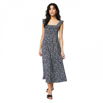 Front - Dorothy Perkins Womens/Ladies Ditsy Print Shirred Petite Midi Dress