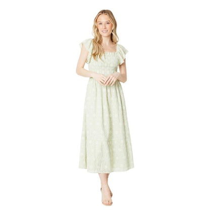 Front - Dorothy Perkins Womens/Ladies Broderie Frill Midi Dress