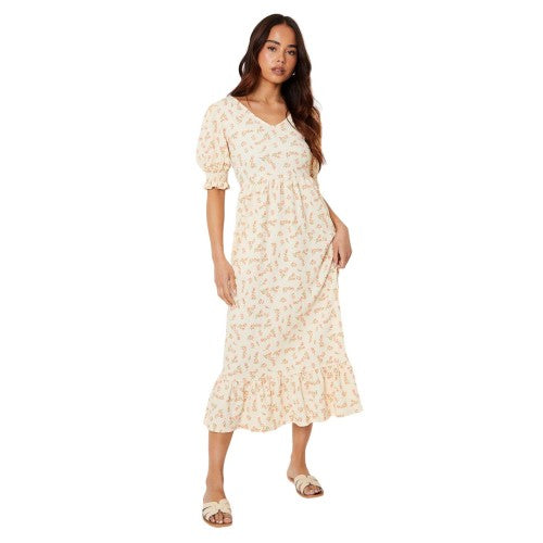 Front - Dorothy Perkins Womens/Ladies Ditsy Print Tiered Petite Midi Dress