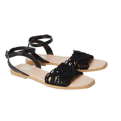 Front - Dorothy Perkins Womens/Ladies Fiyas Macrame Flat Sandals