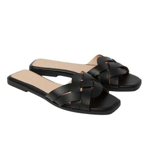Front - Dorothy Perkins Womens/Ladies Fiji Lattice Wide Flat Flip Flops