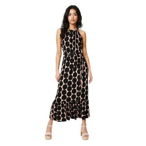 Front - Dorothy Perkins Womens/Ladies Spotted Halter Neck Petite Midi Dress