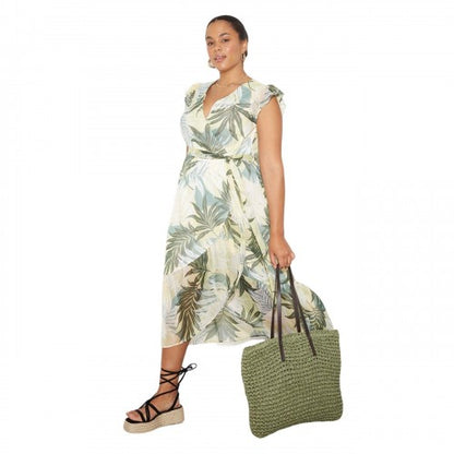 Front - Dorothy Perkins Womens/Ladies Tropical Ruffle Hem Plus Midi Dress