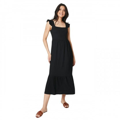 Front - Dorothy Perkins Womens/Ladies Frilled Square Neck Midi Dress