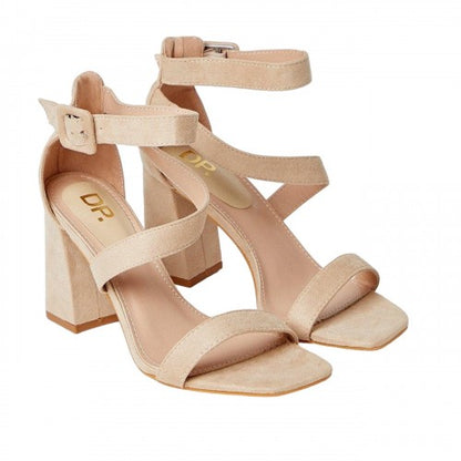 Front - Dorothy Perkins Womens/Ladies Shae Asymmetric Panel High Block Heel Sandals