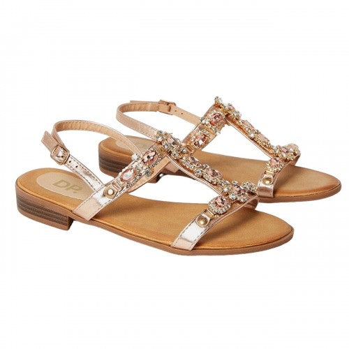 Front - Dorothy Perkins Womens/Ladies Fifi Jewel Flat Sandals