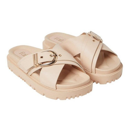 Front - Faith Womens/Ladies Mali Buckle Crossover Strap Sandals
