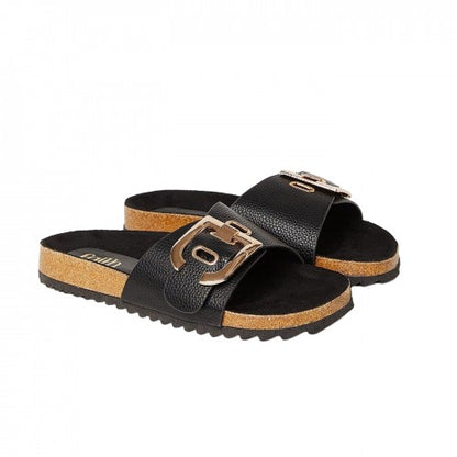 Front - Faith Womens/Ladies Hattie Buckle Detail Sliders