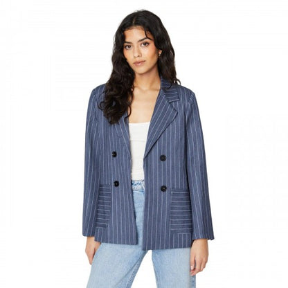 Front - Dorothy Perkins Womens/Ladies Stripe Patch Pocket Petite Blazer