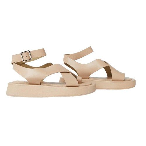 Front - Faith Womens/Ladies Mickey Crossover Strap Wedge