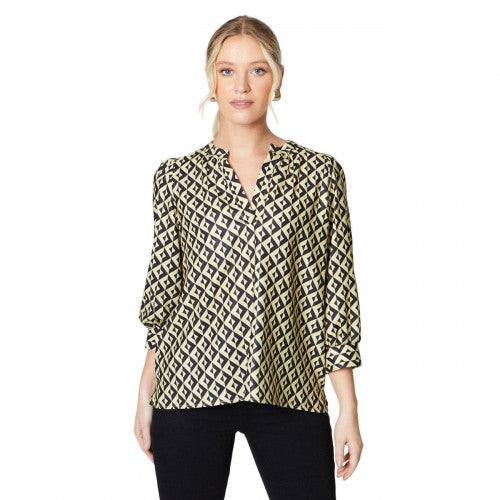 Front - Dorothy Perkins Womens/Ladies Geometric Overhead Blouse