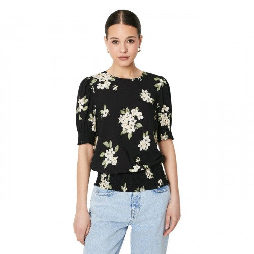 Front - Dorothy Perkins Womens/Ladies Floral Shirred Hem Blouse