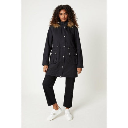 Front - Dorothy Perkins Womens/Ladies Faux Fur Hood Parka