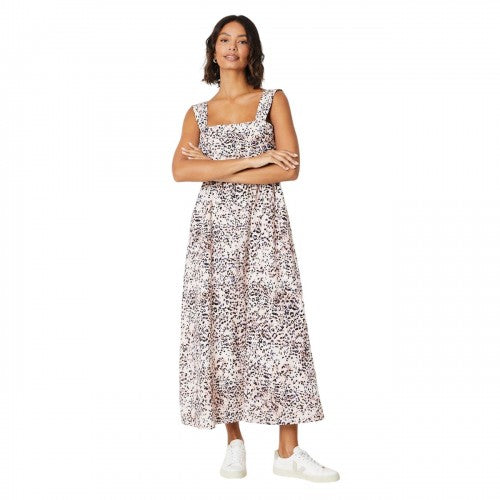Front - Dorothy Perkins Womens/Ladies Leopard Print Ruched Midi Dress