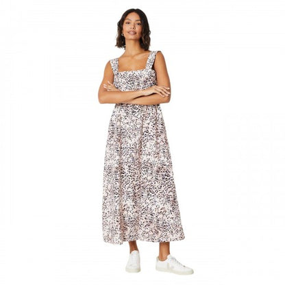Front - Dorothy Perkins Womens/Ladies Leopard Print Ruched Midi Dress