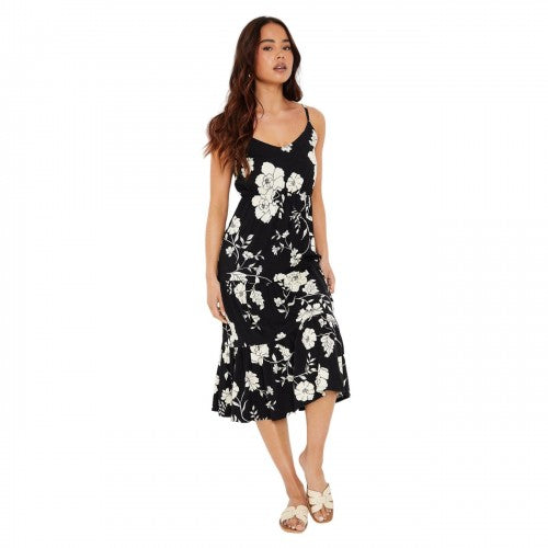 Front - Dorothy Perkins Womens/Ladies Floral Strappy Petite Midi Dress