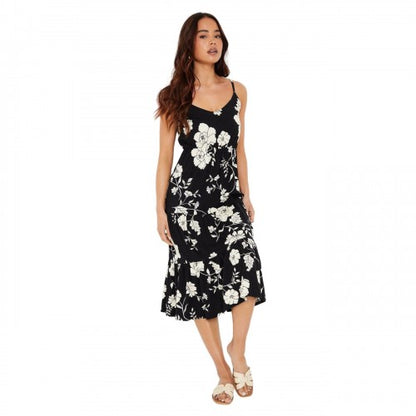 Front - Dorothy Perkins Womens/Ladies Floral Strappy Petite Midi Dress