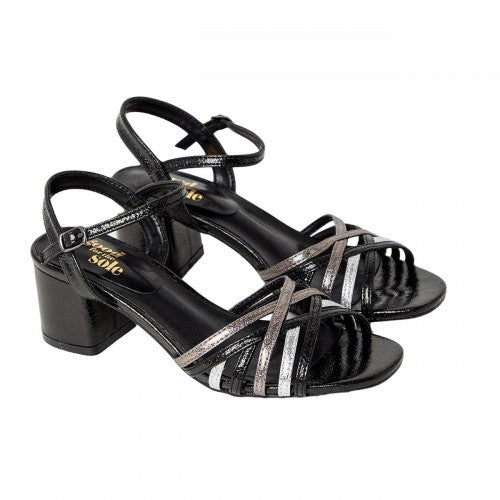 Front - Good For The Sole Womens/Ladies Erica Lattice Medium Block Sandals
