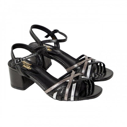 Front - Good For The Sole Womens/Ladies Erica Lattice Medium Block Sandals