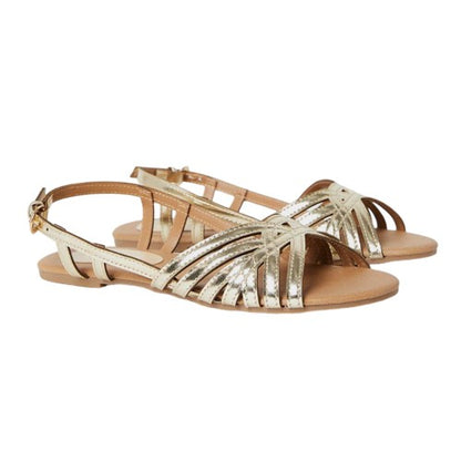 Front - Dorothy Perkins Womens/Ladies Lattice Sling Back Flat Sandals