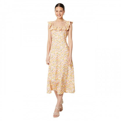 Front - Dorothy Perkins Womens/Ladies Floral Frill Midi Dress