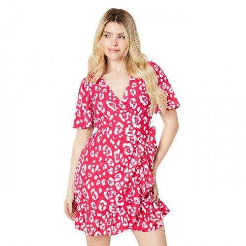 Front - Dorothy Perkins Womens/Ladies Animal Print Side Tie Mini Dress