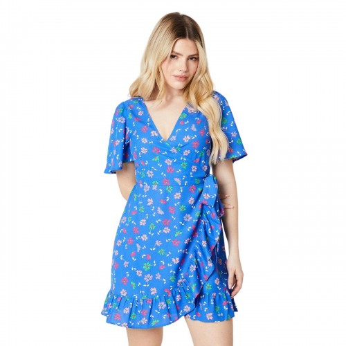 Front - Dorothy Perkins Womens/Ladies Floral Ruffle Hem Mini Dress