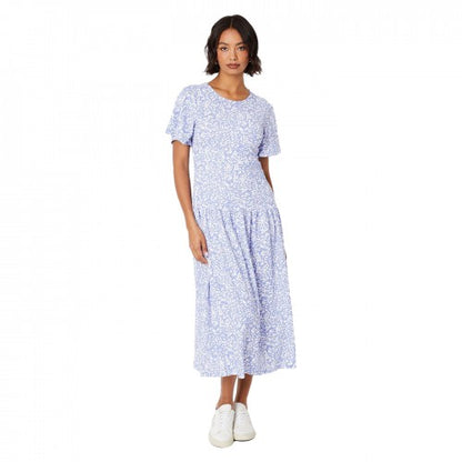 Front - Dorothy Perkins Womens/Ladies Animal Print Tie Back Angel Sleeve Midi Dress