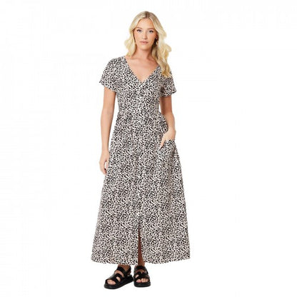 Front - Dorothy Perkins Womens/Ladies Cheetah Print Pocket Detail Midi Dress