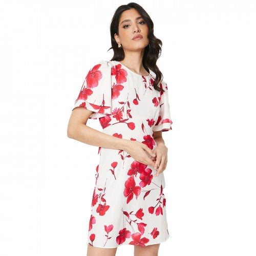 Front - Dorothy Perkins Womens/Ladies Flowers Empire Seam Mini Dress