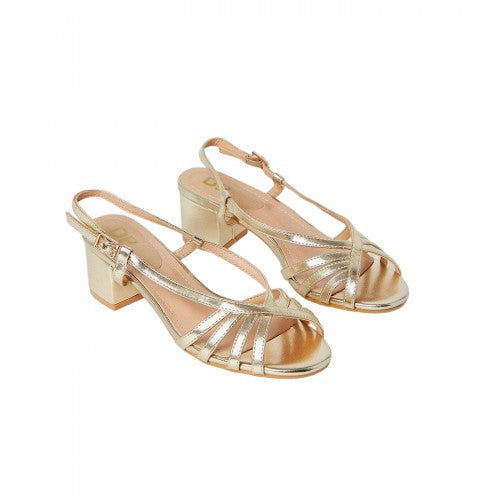Front - Good For The Sole Womens/Ladies Candy Lattice Sling Back Medium Block Heel Sandals