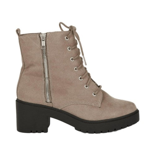 Front - Dorothy Perkins Womens/Ladies Myla Lace Up Block Heel Hiking Boots