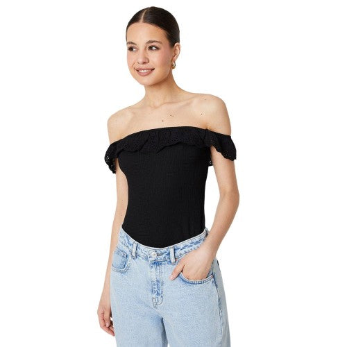 Front - Dorothy Perkins Womens/Ladies Broderie Square Neck Tank Top