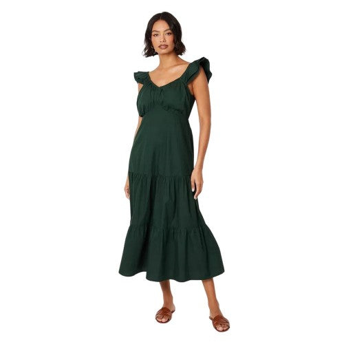 Front - Dorothy Perkins Womens/Ladies Poplin Tiered Midi Dress