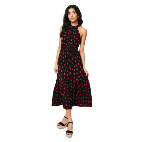 Front - Dorothy Perkins Womens/Ladies Spotted Halter Neck Petite Midi Dress