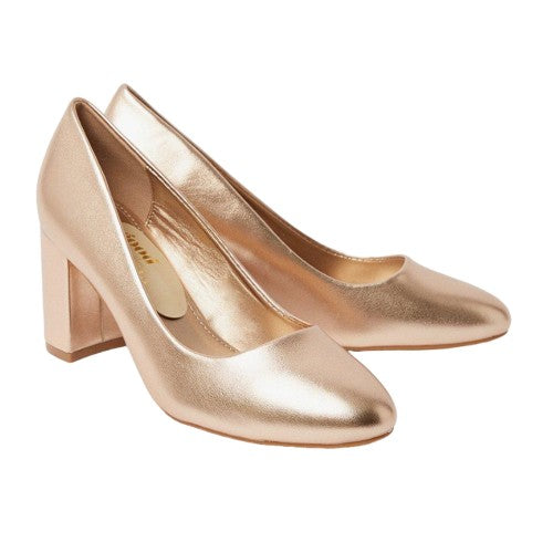 Front - Good For The Sole Womens/Ladies Collene Almond Toe Block Heel Court Shoes