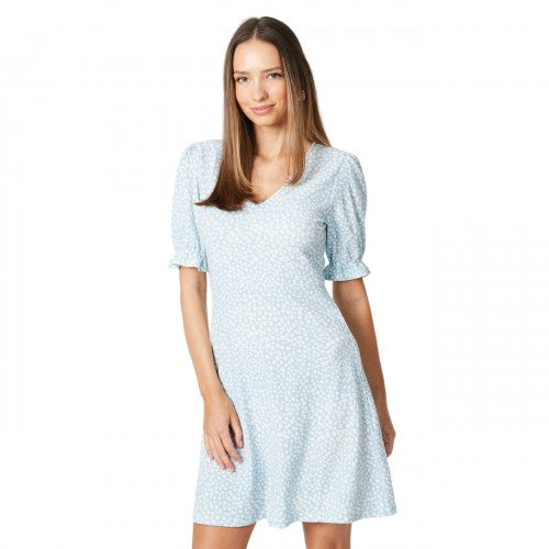 Front - Dorothy Perkins Womens/Ladies Abstract V Neck Short-Sleeved Mini Dress