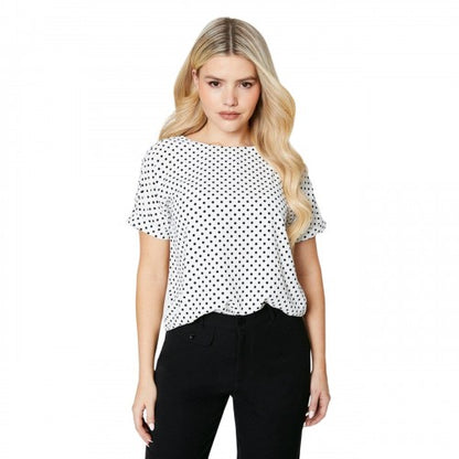 Front - Dorothy Perkins Womens/Ladies Spotted Button Shoulder Blouse