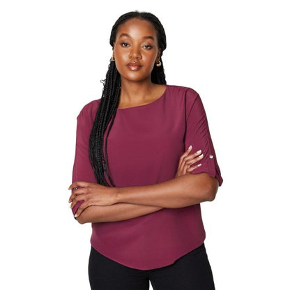 Front - Dorothy Perkins Womens/Ladies Roll Up 3/4 Sleeve Blouse